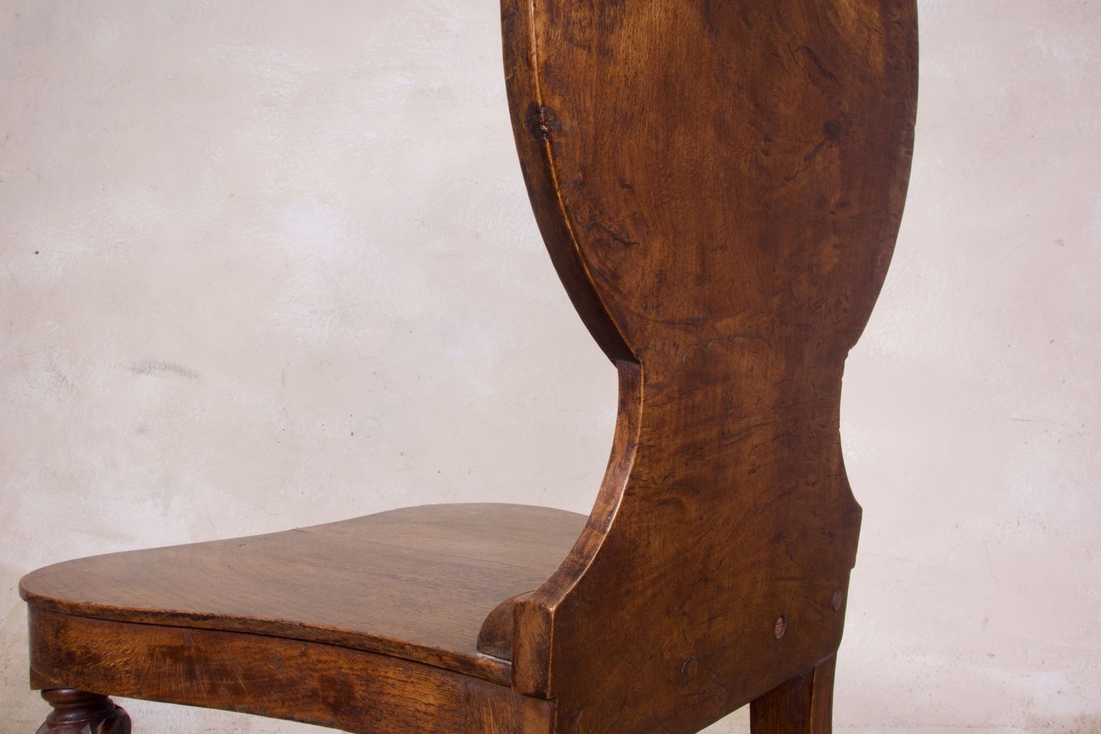 Furniture A 19th Century William IV Elm And Burr Elm Hall Chair photo