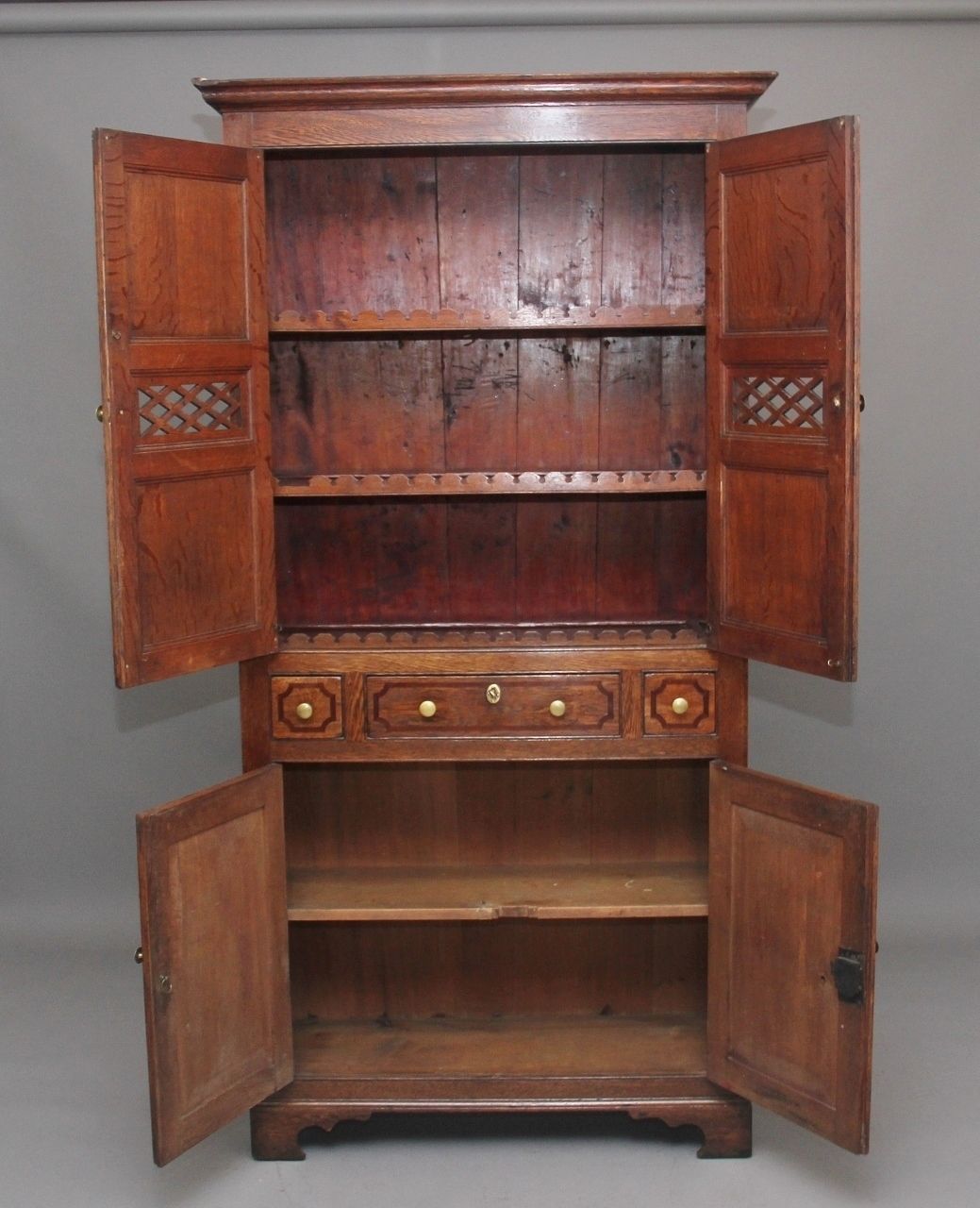 Early 19th Century Oak Food Cupboard photo furniture