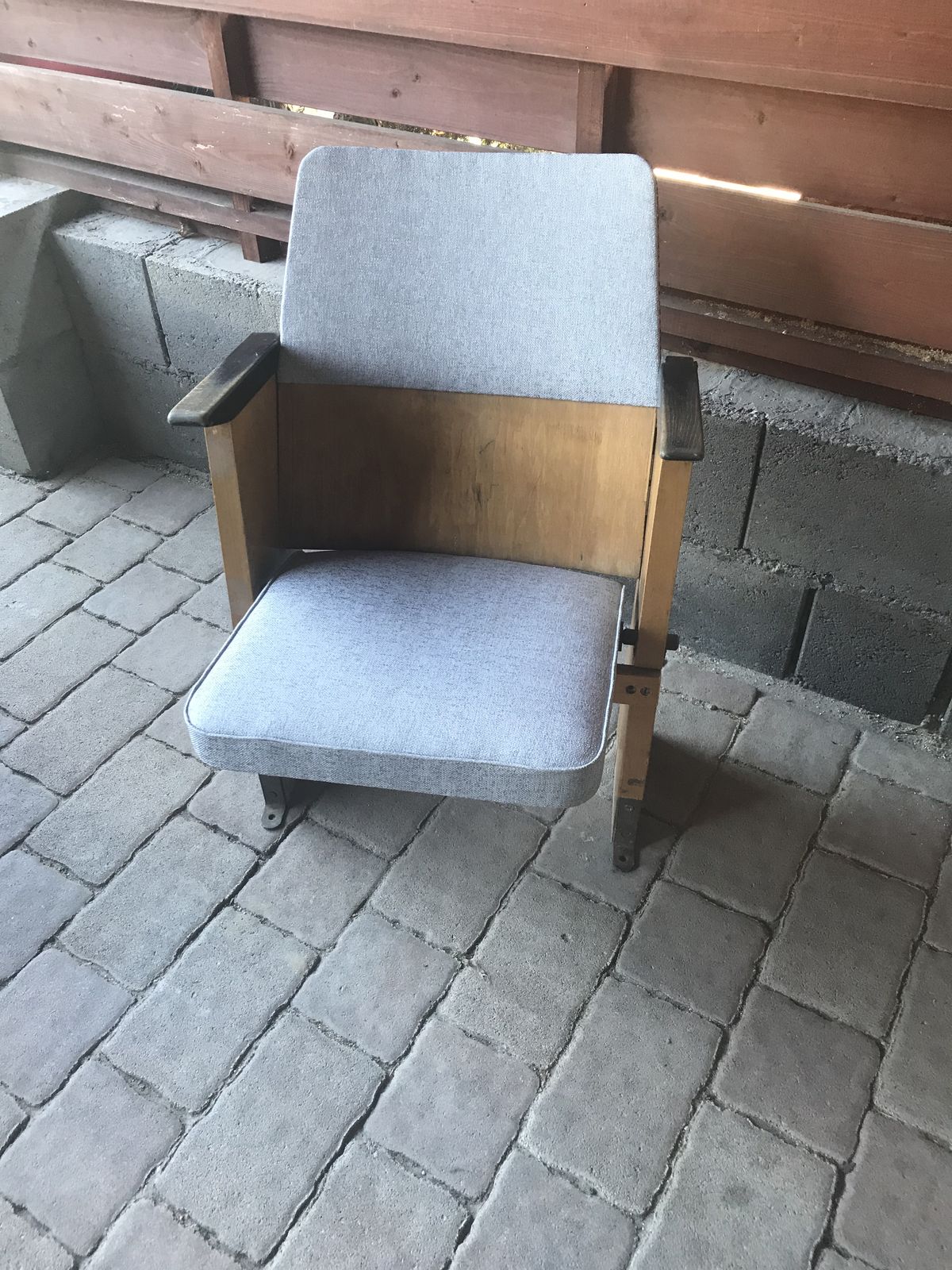 Mid Century Hungarian 1 Seater Cinema Bench From Szék és Faárúgyár, 1950s