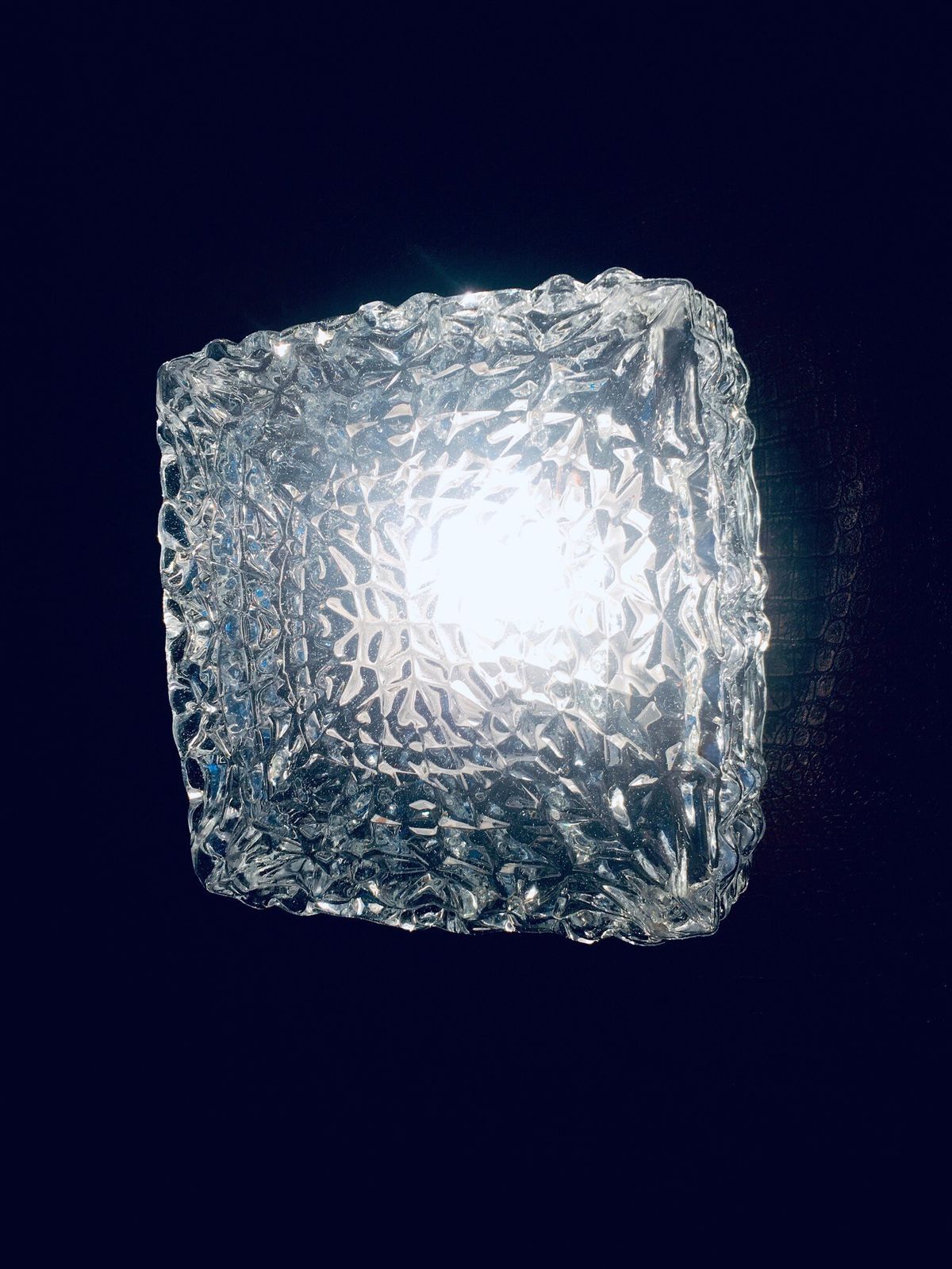 Grote Facetglazen Wandlamp Uit De Jaren 1960