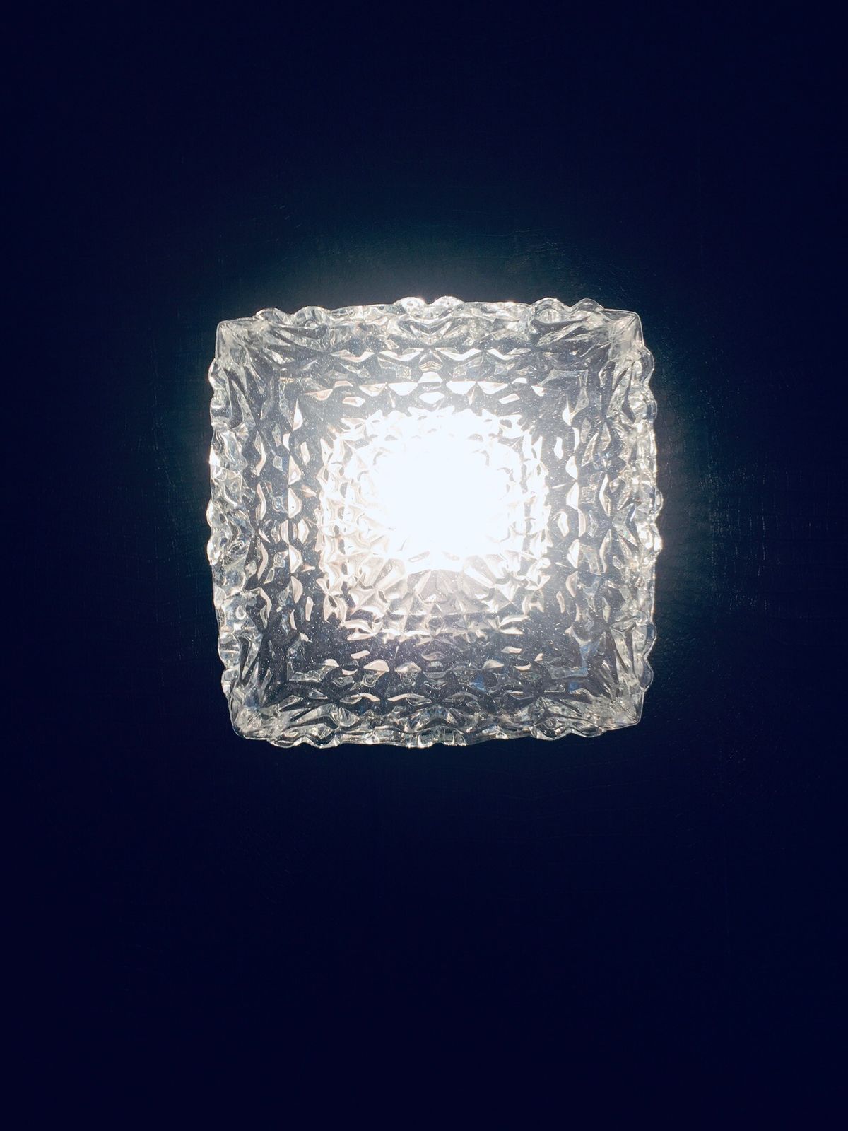 Grote Facetglazen Wandlamp Uit De Jaren 1960 photo vintage