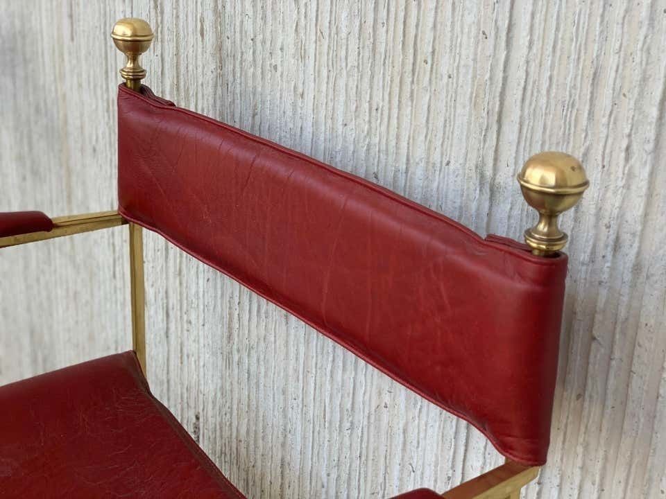photo buy Fauteuils Savonarola de metteur en scène italiens, chromés et en cuir, Hollywood Regency, années 1960