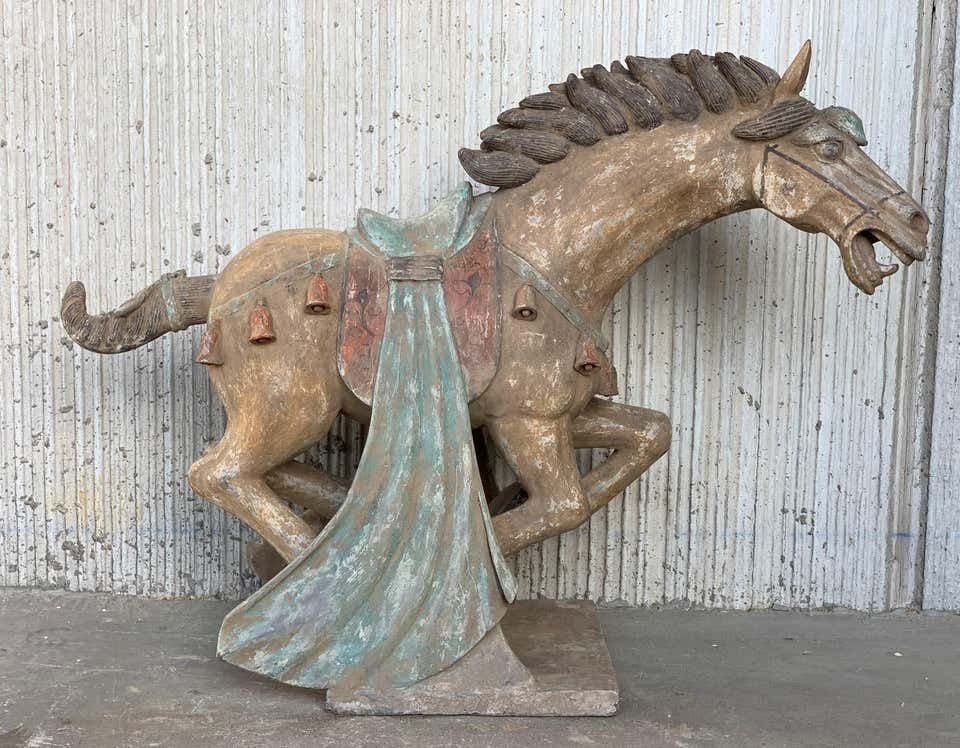 Paire de chevaux en terre cuite de la dynastie Han, Chine, « 206 av. J.-C. - 220 apr. J.-C. » photo buy