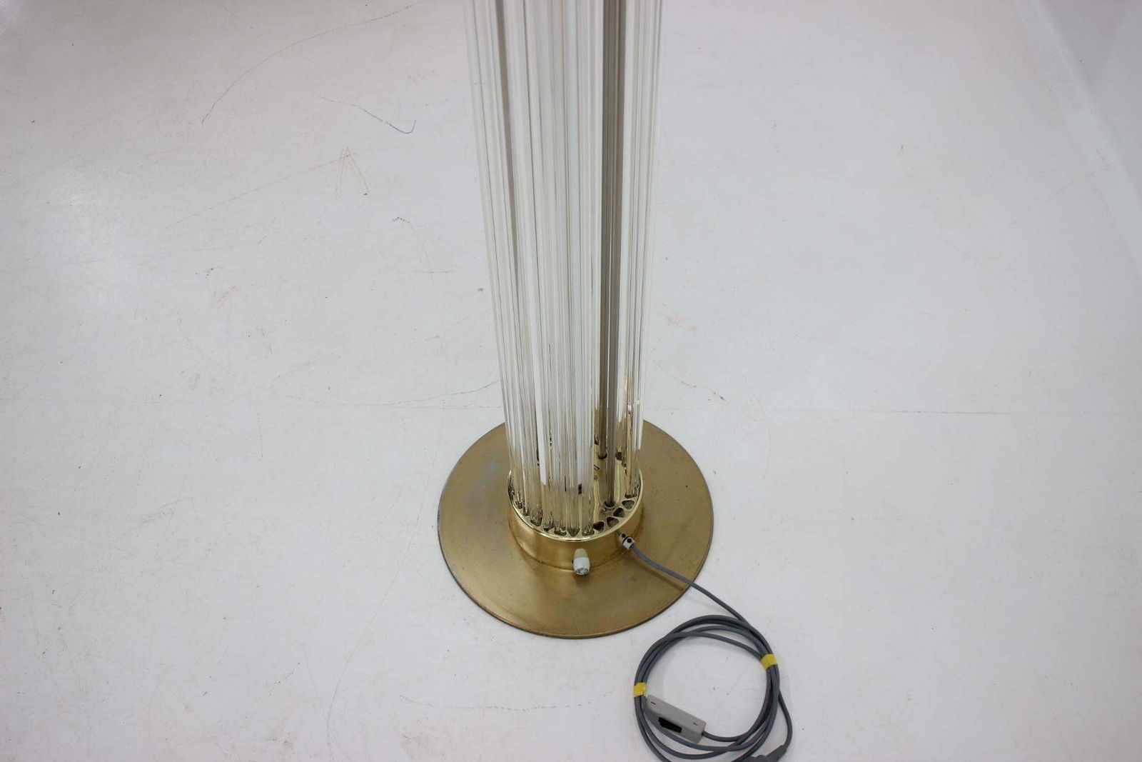 Rare Design Brass And Art Glass Modern Floor Lamp Kamenický šenov/Preciosa, 1960 photo buy