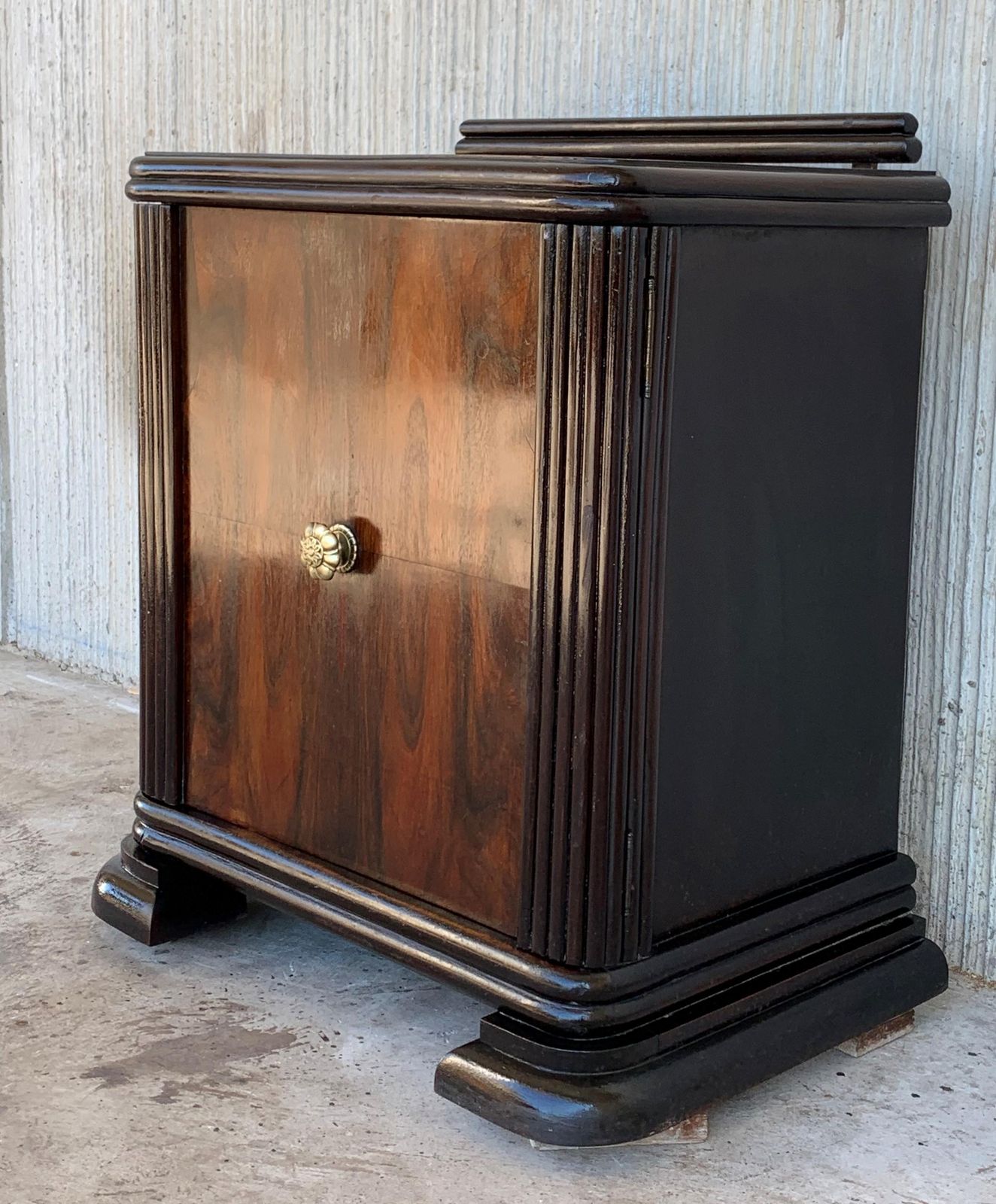photo furniture French Art Deco Chest Of Drawers With Ebonized Base And Columns