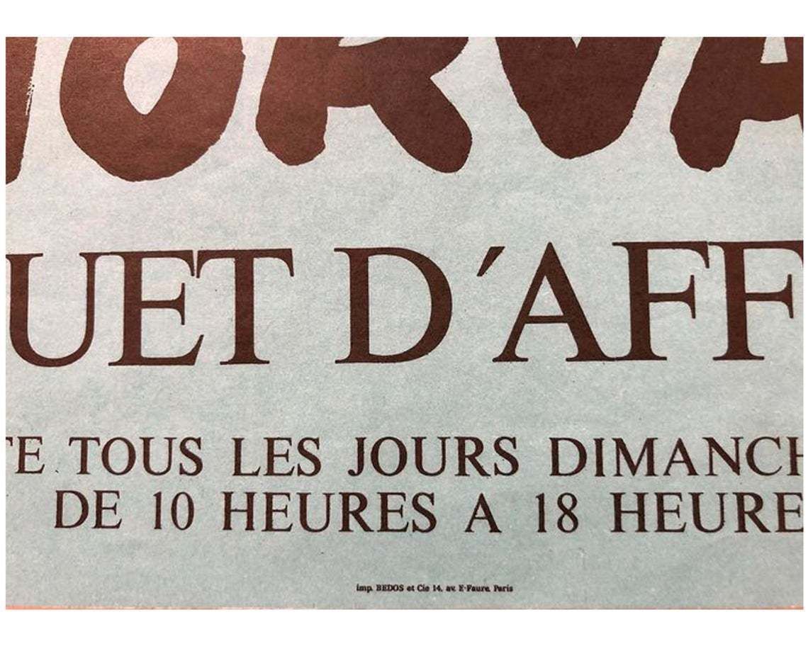 Original Vintage 70s Exhibition Poster By Hervé Morvan   Featuring Bouquet D'affiches Exhibition   1978 Poster photo 375.0