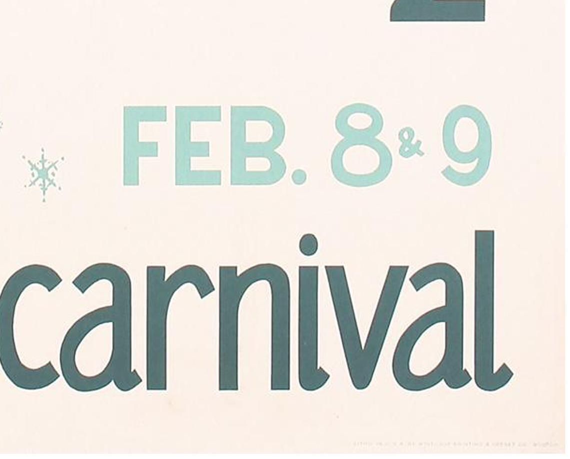 Original Vintage Dartmouth Winter Carnival Poster 1952   New Hampshire   Ski Travel Poster   1950s photo buy