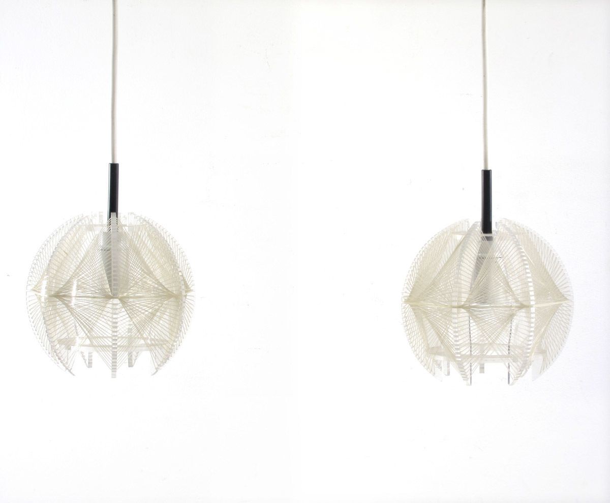 Set Vintage Paul Secon Hanglampen Jaren Zestig Sompex