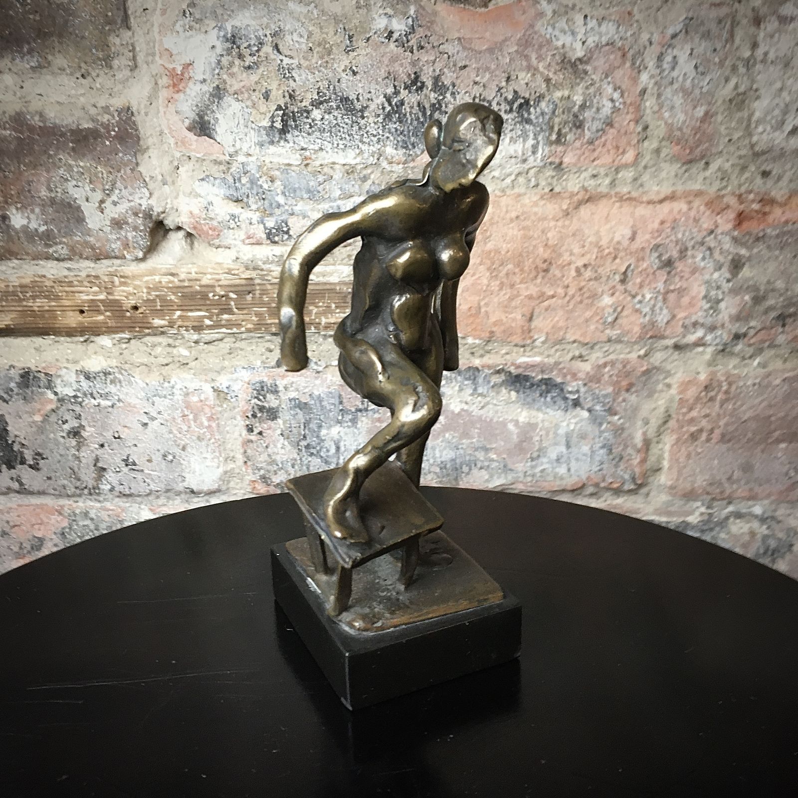 Abbott Pattison. Bronze Semi Abstract Table Sculpture.
