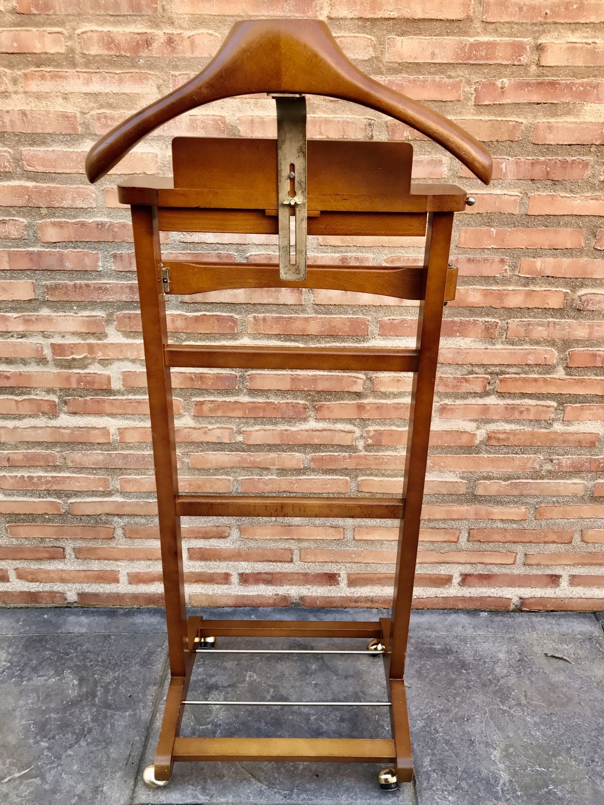 1458.0 Mid Century Modern Italian Wood Valet Stand Dressboy, 1960s photo