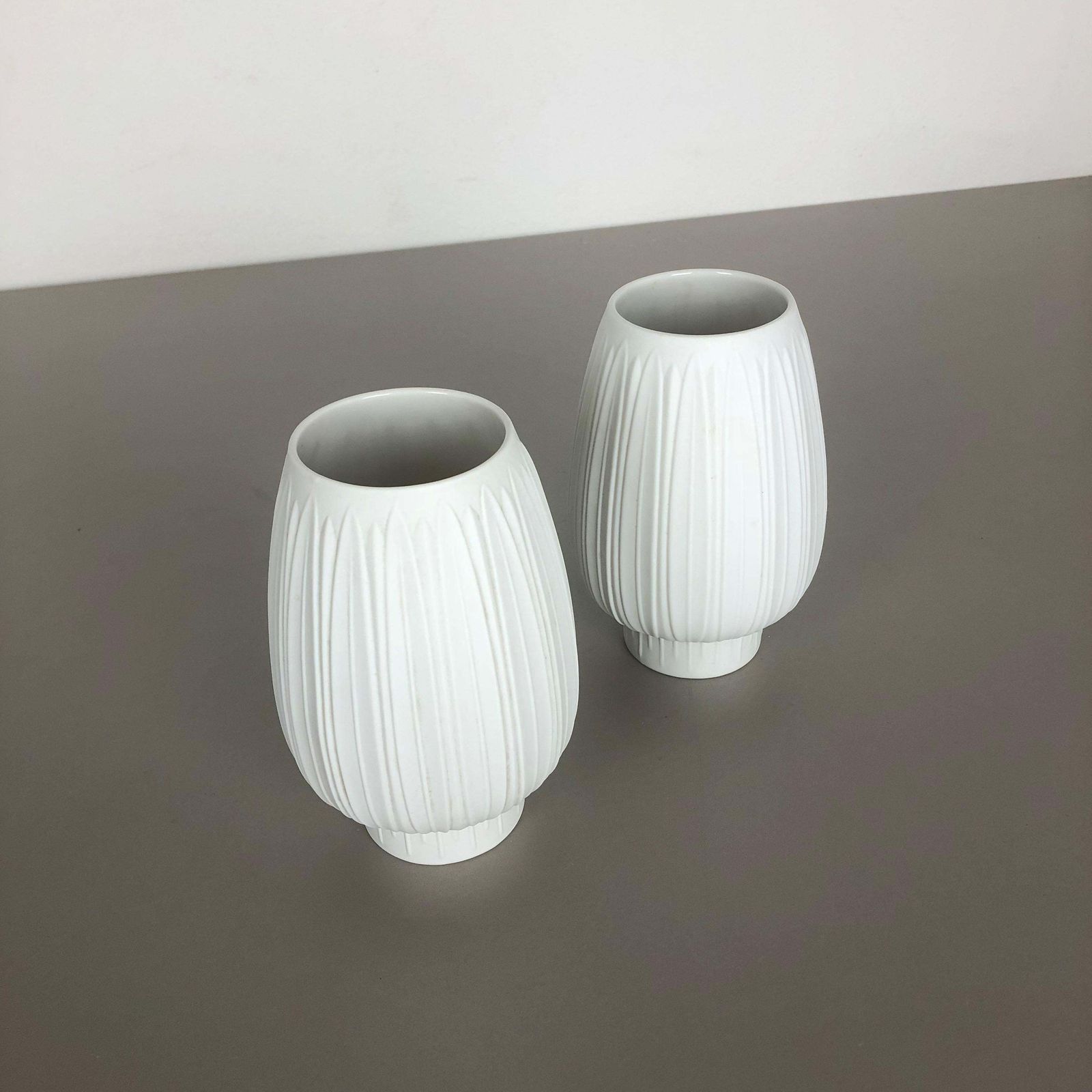 Set Of 2 Porcelain Op Art "Artichoke" Vase By Heinrich Selb, Germany, 1970s photo Home Decor