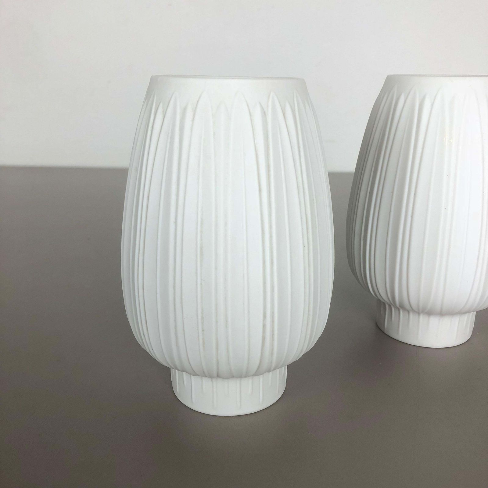 Set Of 2 Porcelain Op Art "Artichoke" Vase By Heinrich Selb, Germany, 1970s photo 353.0