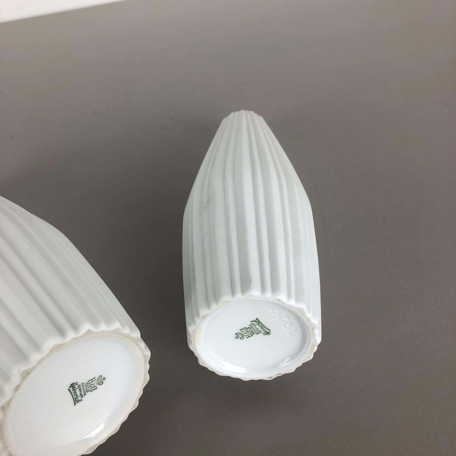 photo vinterior Set Of 2 Porcelain Op Art "Lines" Vase By Heinrich Selb, Germany, 1970s