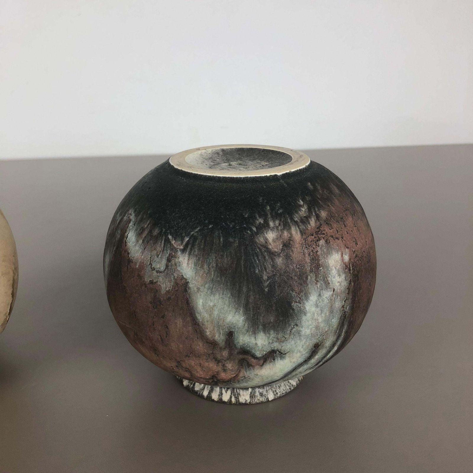 photo vintage Set Of 2 Pottery Vases Fat Lava Abstract Designed By Ruscha, Germany, 1960s
