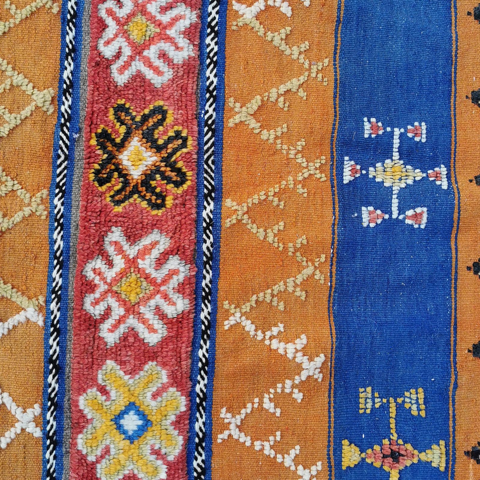 Large Handmade Moroccan Orange Berber Rug Wool photo 1100.0