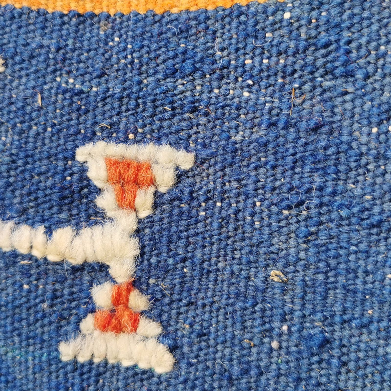 photo for sale Large Handmade Moroccan Orange Berber Rug Wool