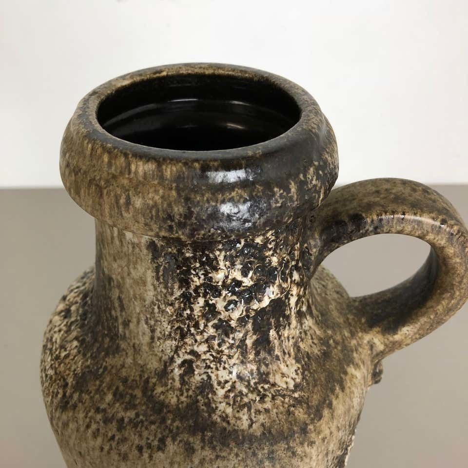 Large Multi Color Vase Fat Lava "407 35" Vase By Scheurich, Germany, 1970s photo vintage
