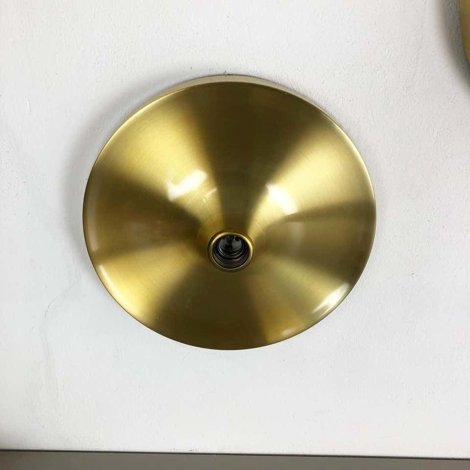 Set Of Three Gold 1960s Charlotte Perriand Disc Wall Light By Honsel, Germany photo buy