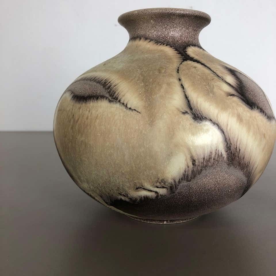 Set Of 2 Pottery Vases Fat Lava Abstract Designed By Ruscha, Germany, 1960s photo 444.0