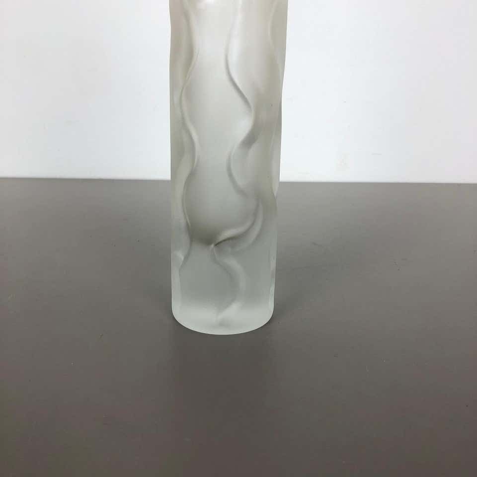 Large 1970s Hand Blown "Brutalist" Glass Vase By Peill And Putzler, Germany photo Home Decor