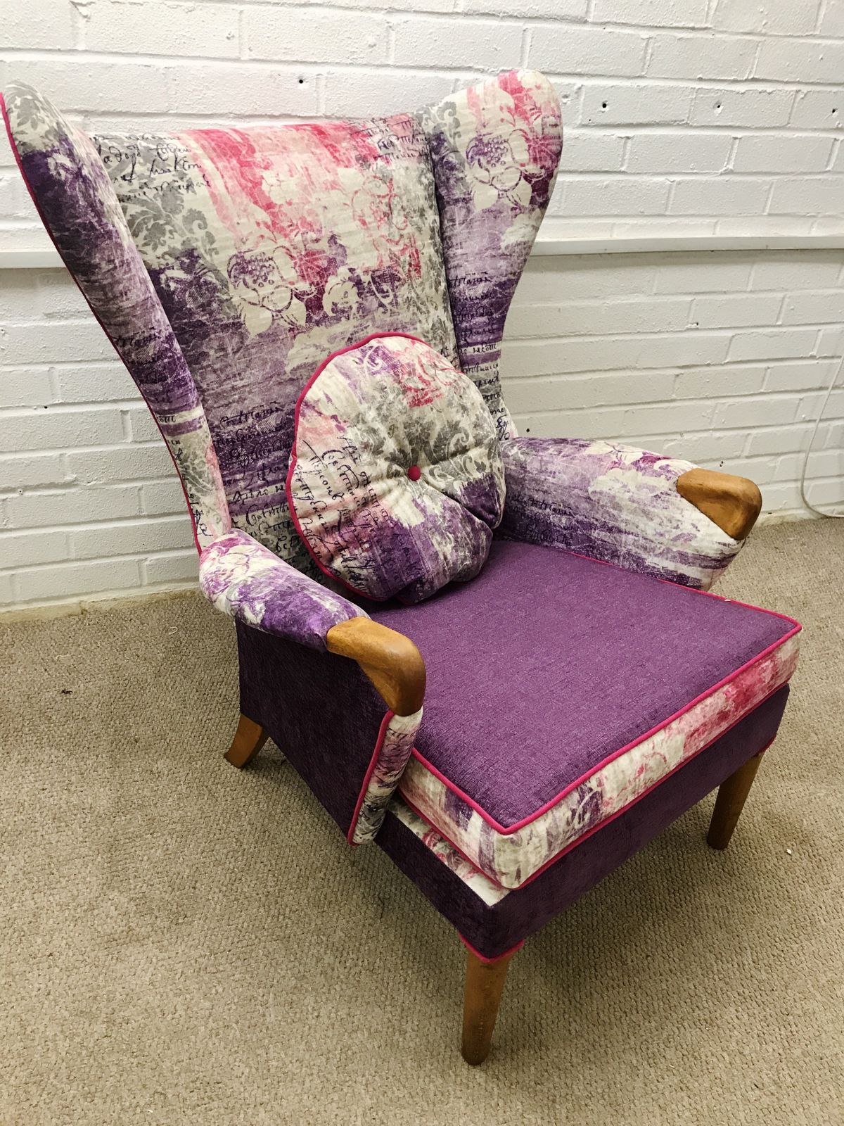 Parker Knoll Papa Bear Chair  Model 757 Fully Refurbished And  Newly Upholstered In Luxury Velvet photo for sale
