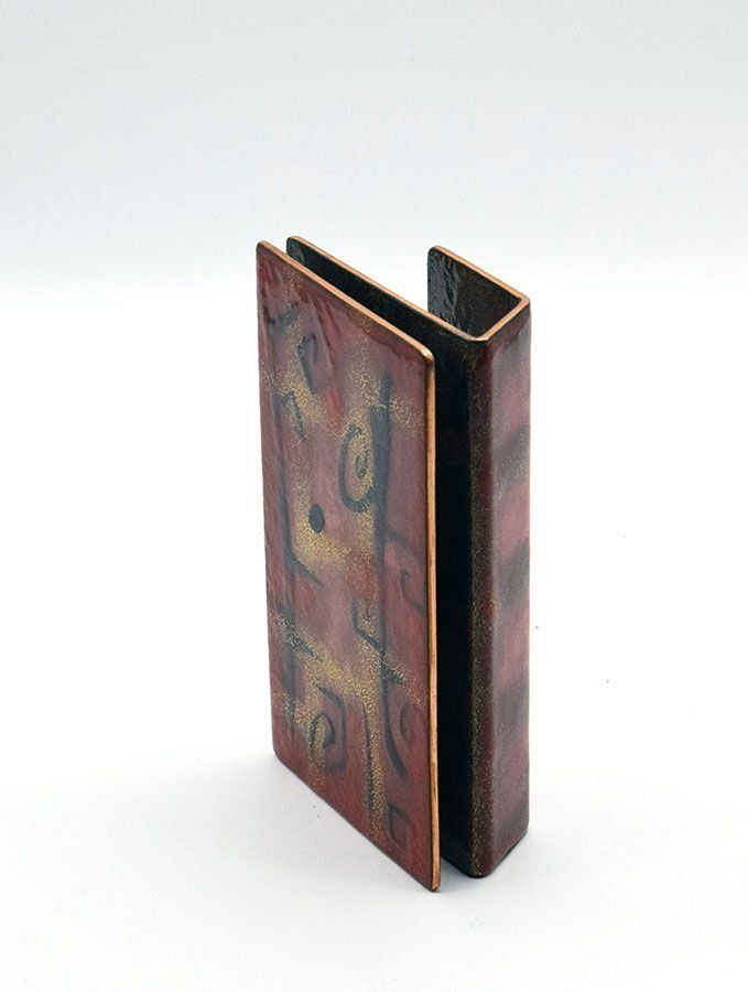 Door Handle In Enameled Copper By Paolo De Poli, 1950s photo vinterior