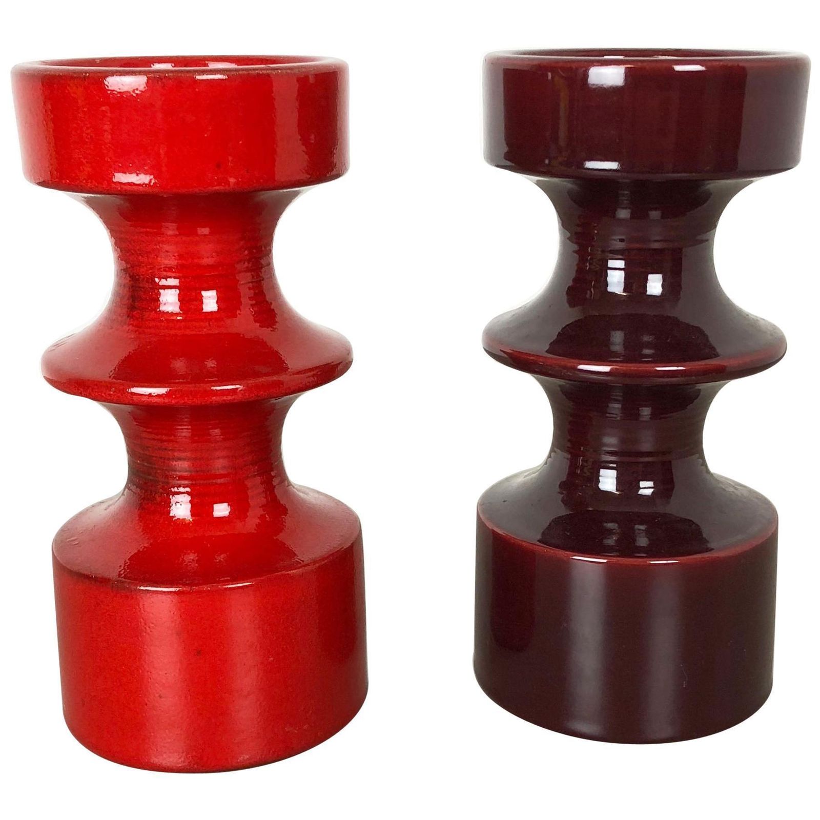 Set Of Two Pottery Candleholder By Cari Zalloni For Steuler, Germany, 1970s photo furniture
