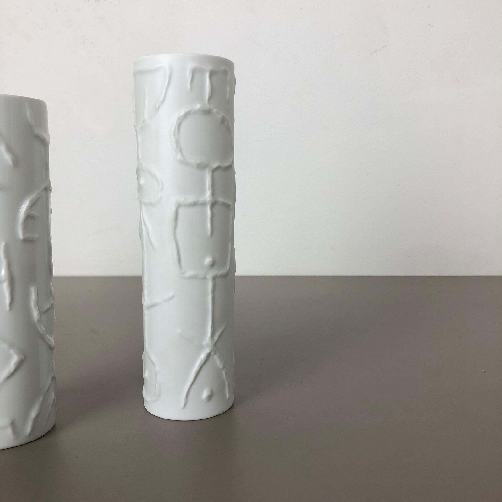 Set Of 2 Abstract Porcelain Vases By Cuno Fischer For Rosenthal, Germany, 1980s photo Home Decor