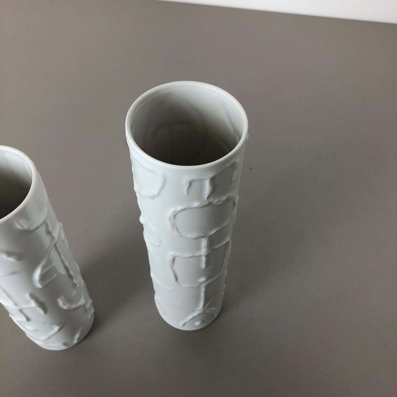 Set Of 2 Abstract Porcelain Vases By Cuno Fischer For Rosenthal, Germany, 1980s photo vintage