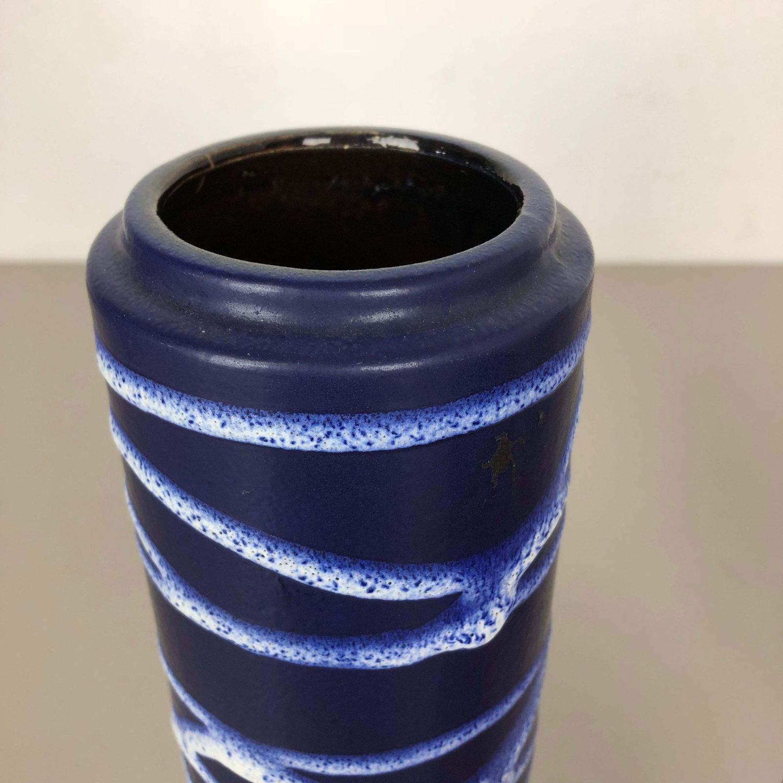 Set Of Three 1970s Pottery Fat Lava "Tube" Vases Made By Scheurich, Germany photo 444.0