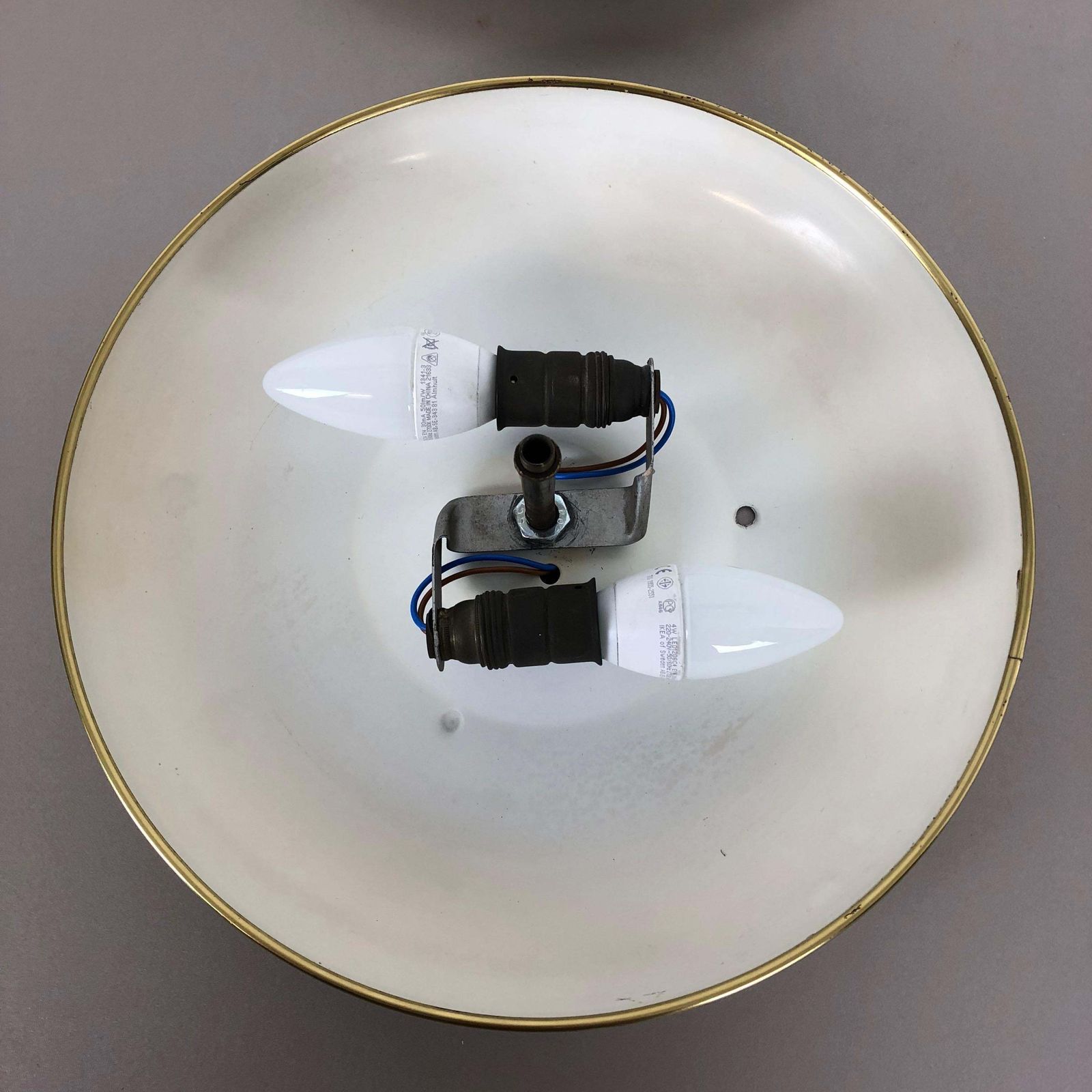 photo vinterior Set Of Two Modernist Stilnovo Style Brass Metal Sconces Wall Light, Italy, 1950s
