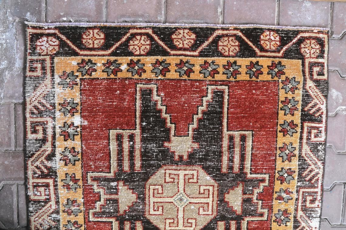 Vintage Runner, 3'5x12'4 Feet, Anatolian Runner Rug, Hand Knotted Runner , Runner Rug,Vintage Rug, Oushak Rug,Decorative Rug,Rug Runner photo buy
