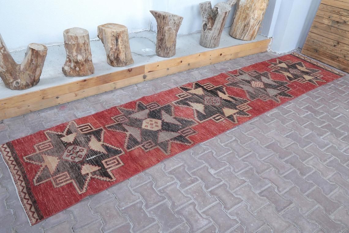 Turkish Runner Rug, Oushak Runner, Vintage Rug,Oushak Rug, Decorative Rug, Bohemian Rug, Oushak Rug, Anatolian Rug, Vintage Rug photo 323.0