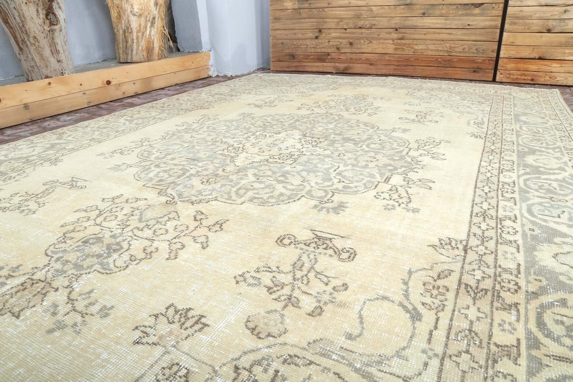 Large Rug, Turkish Rug, Wool Rug, Vintage Rug, Oushak Rug, Decorative Rug, Bohemian Rug, Area Rug, Handmade Rug, Floor Rug, Carpet Rug