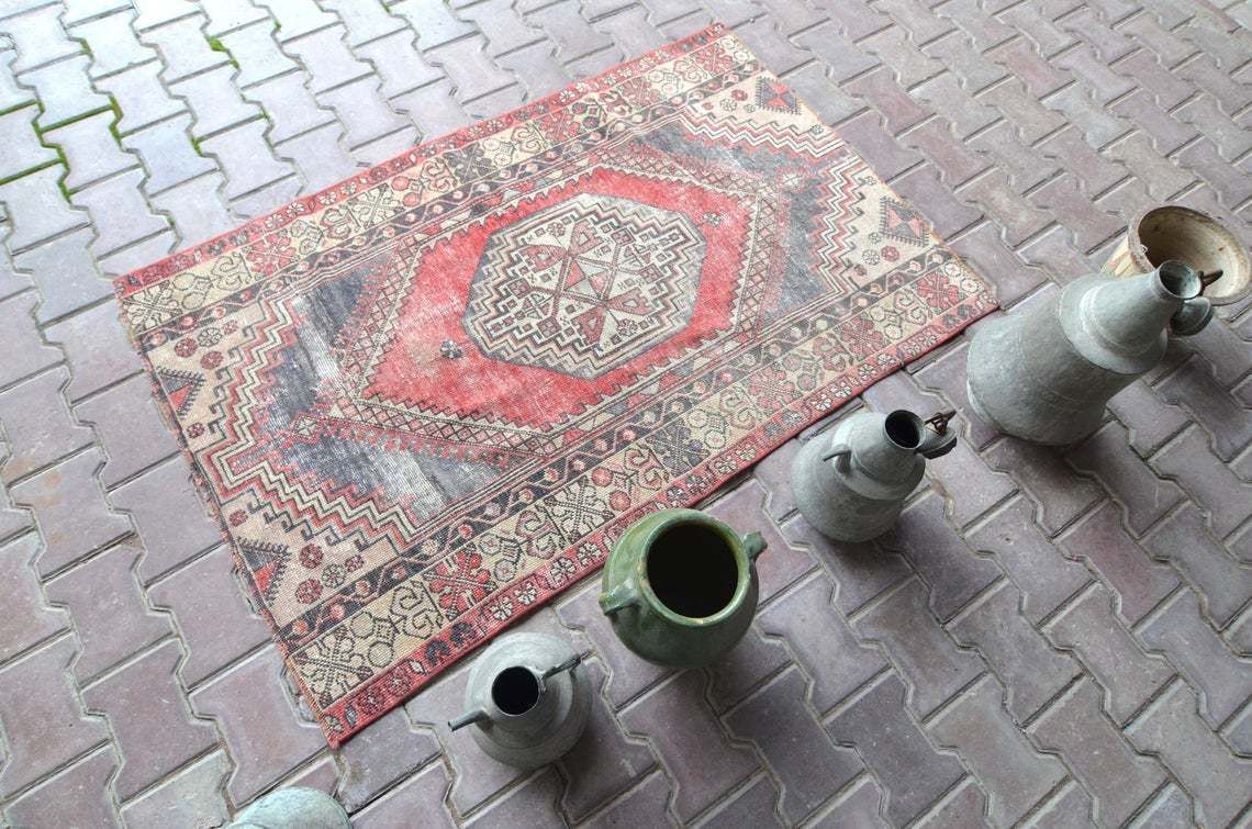Turkish Rug, Anatolian Runner Rug, Hand Knotted Runner, Turkish Runner Rug, Wool Rug, Runner Rug, Vintage Rug, Oushak Rug, Decorative Rug photo 254.0