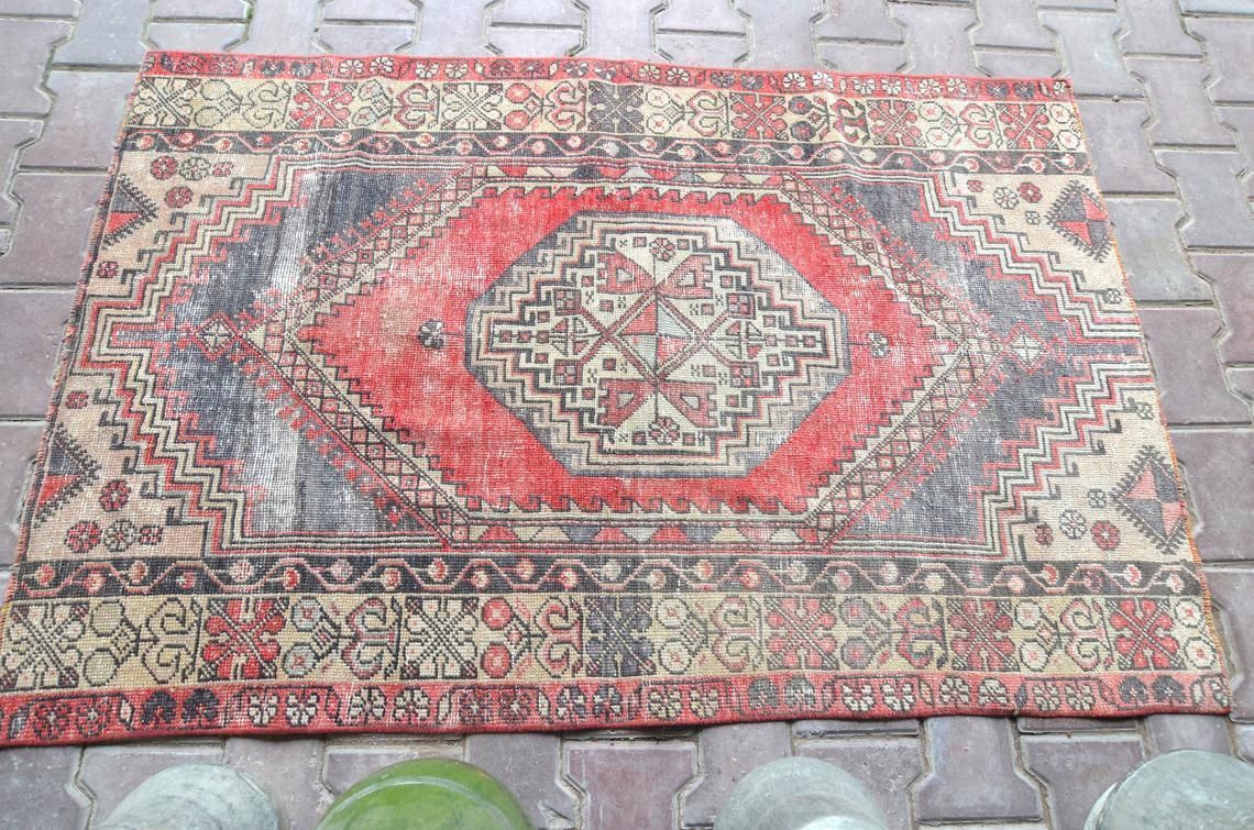 Turkish Rug, Anatolian Runner Rug, Hand Knotted Runner, Turkish Runner Rug, Wool Rug, Runner Rug, Vintage Rug, Oushak Rug, Decorative Rug photo vinterior