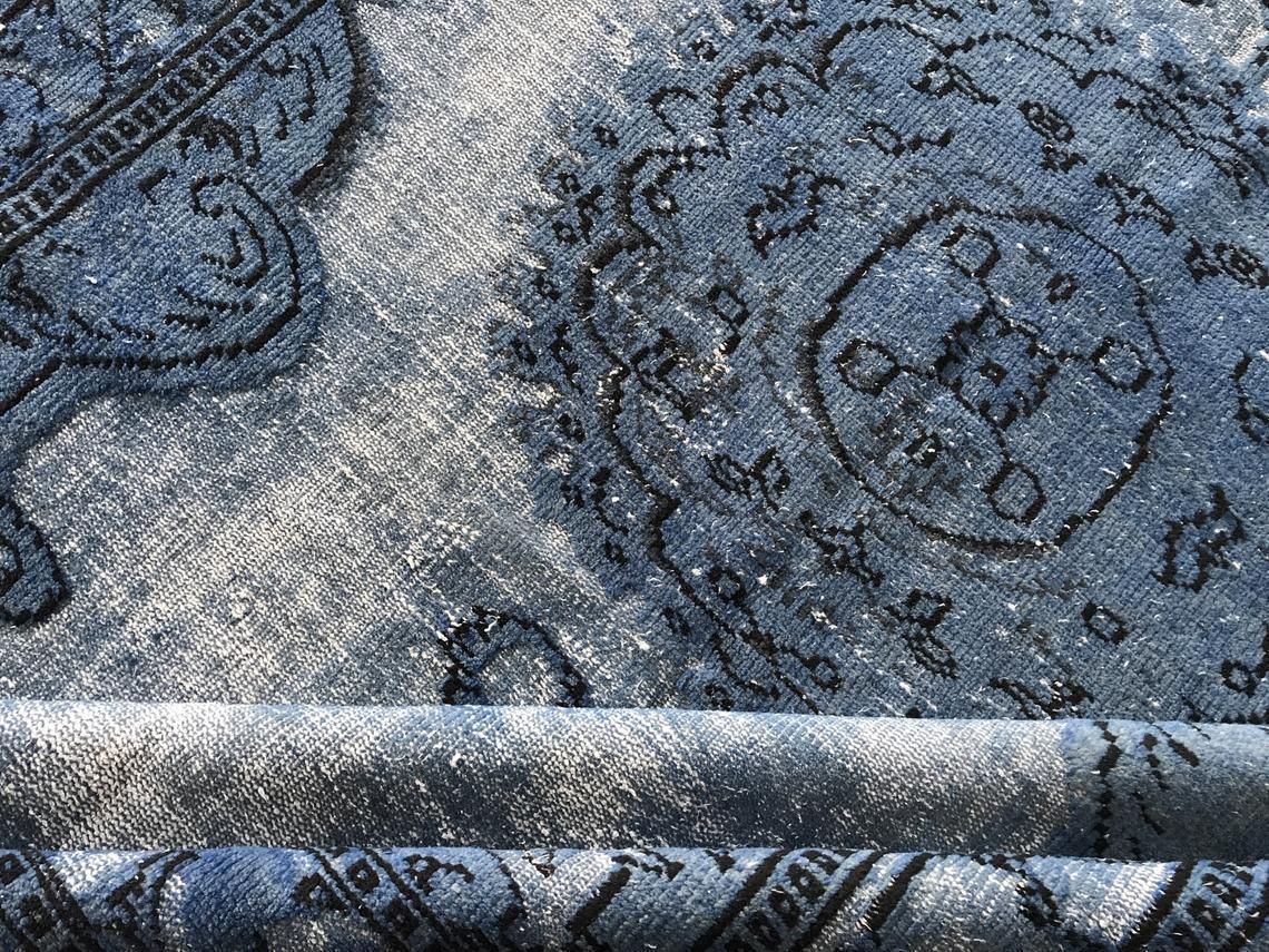 5'6''X8'8'',Oushak Rug,Vintage Rug,Antique Rug,Decorative Rug,Home Living,Floor Rugs,Blue Rug,Turkish Runner,Vintage Oushak Rug,Overdyed Rug photo vintage