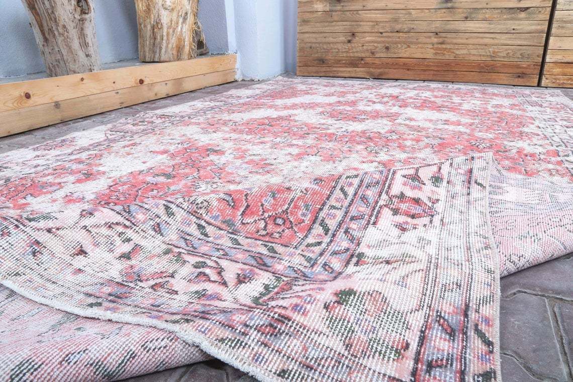 photo for sale Anatolian Rug, Turkish Rug, Wool Rug, Vintage Rug, Oushak Rug, Decorative Rug, Bohemian Rug, Area Rug, Handmade Rug, Floor Rug, Fadet Rug