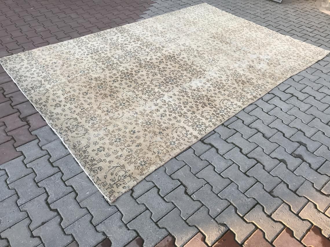 Anatolian Rug,7’3”X10’8”Rug,Turkish Rug,Oushak Rug,Vintage Rug,Design Rug,Floor Rug,Wool Rug,Handwoven Rug,Handmade Rug,Turkish Runner Rug photo Textiles