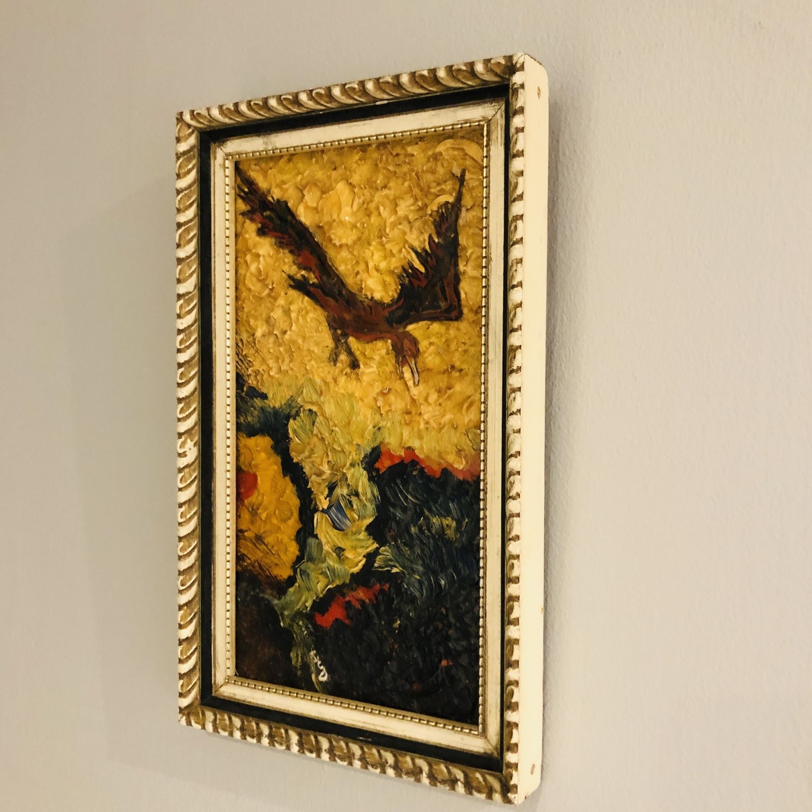 Abstract Painting Of Bird In Flight, By Anthony Dunn, 1960s photo for sale