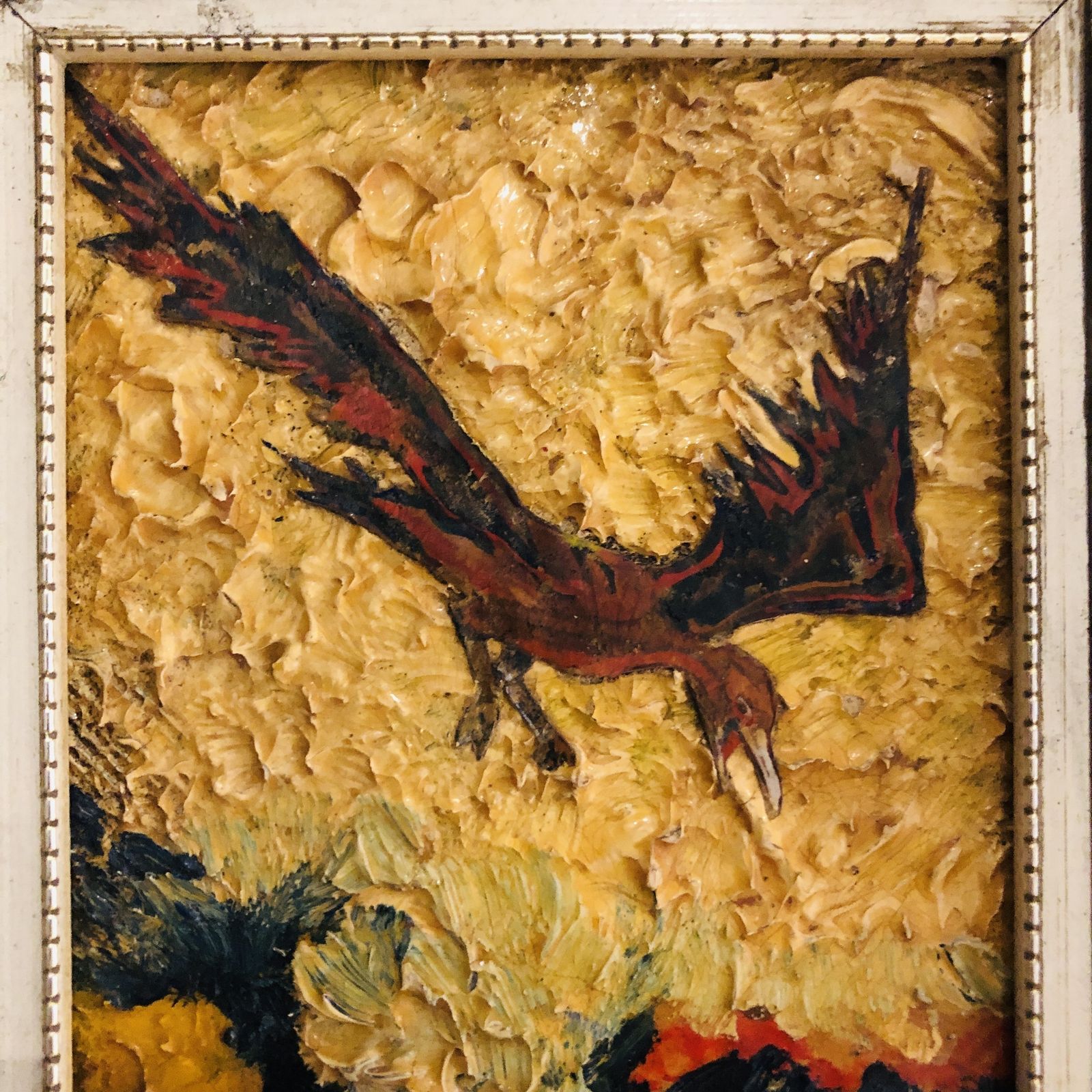 Abstract Painting Of Bird In Flight, By Anthony Dunn, 1960s photo Art