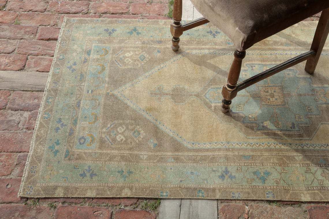 Handmade Rug, Bohemian Rug, Vintage Rug, Oriental Rug, Decorative Rug, Anatolian Rug, Area Rug, Turkish Rug, Oushak Rug, 3 X 5.9 Ft photo furniture