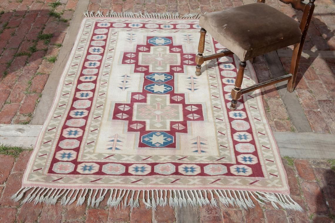 4.1 X 5.7 Feet, Rare Turkish Rug, Turkish Rug, Area Rug, Oushak Rug, Handmade Rug, Vintage Rug, Decorative Rug, Anatolian Rug, Bohemian Rug photo furniture