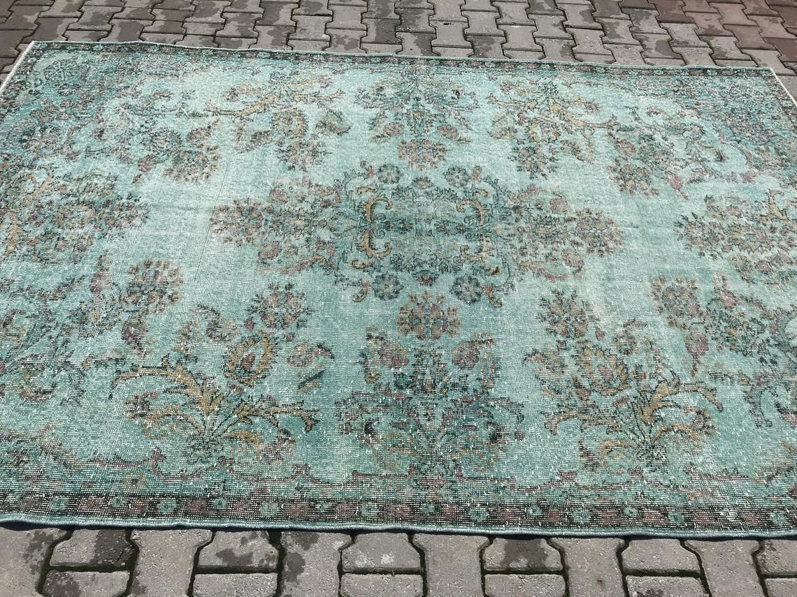 Blue Rug,6''X9'3’'Rug,Vintage Anatolian Rug,Tribal Rugs,Boho Rug,Handwoven Rug,Decorative Rug,Pastel Rug,Floor Rug,Turkish Rug,Design Rug photo Textiles