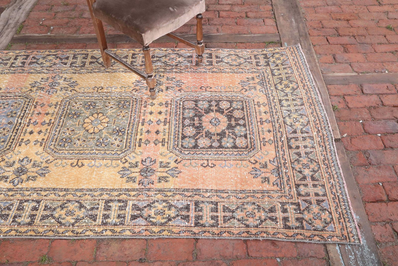 Hallway Rug, Anatolian Runner Rug, Vintage Runner Rug, Oushak Runner Rug, Turkish Runner Rug, Antique Runner Rug, Runner Rug photo 383.0