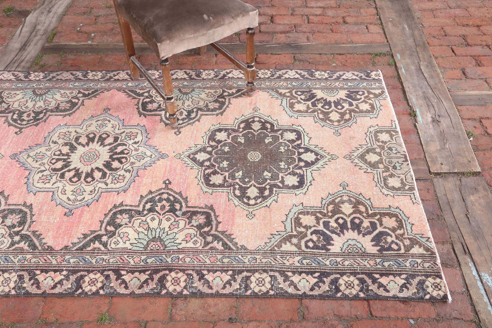 Turkish Runner Rug, Hallway Rug, Vintage Runner Rug, Bohemian Runner Rug, Oushak Runner Rug, Antique Runner Rug Runner Rug photo for sale