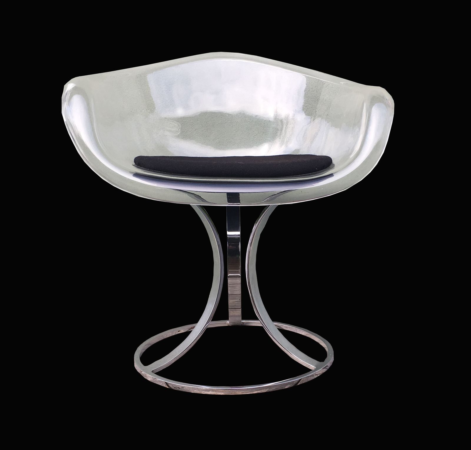 Rare Clear Acrylic And Chrome Chair By Peter Hoyte photo Furniture
