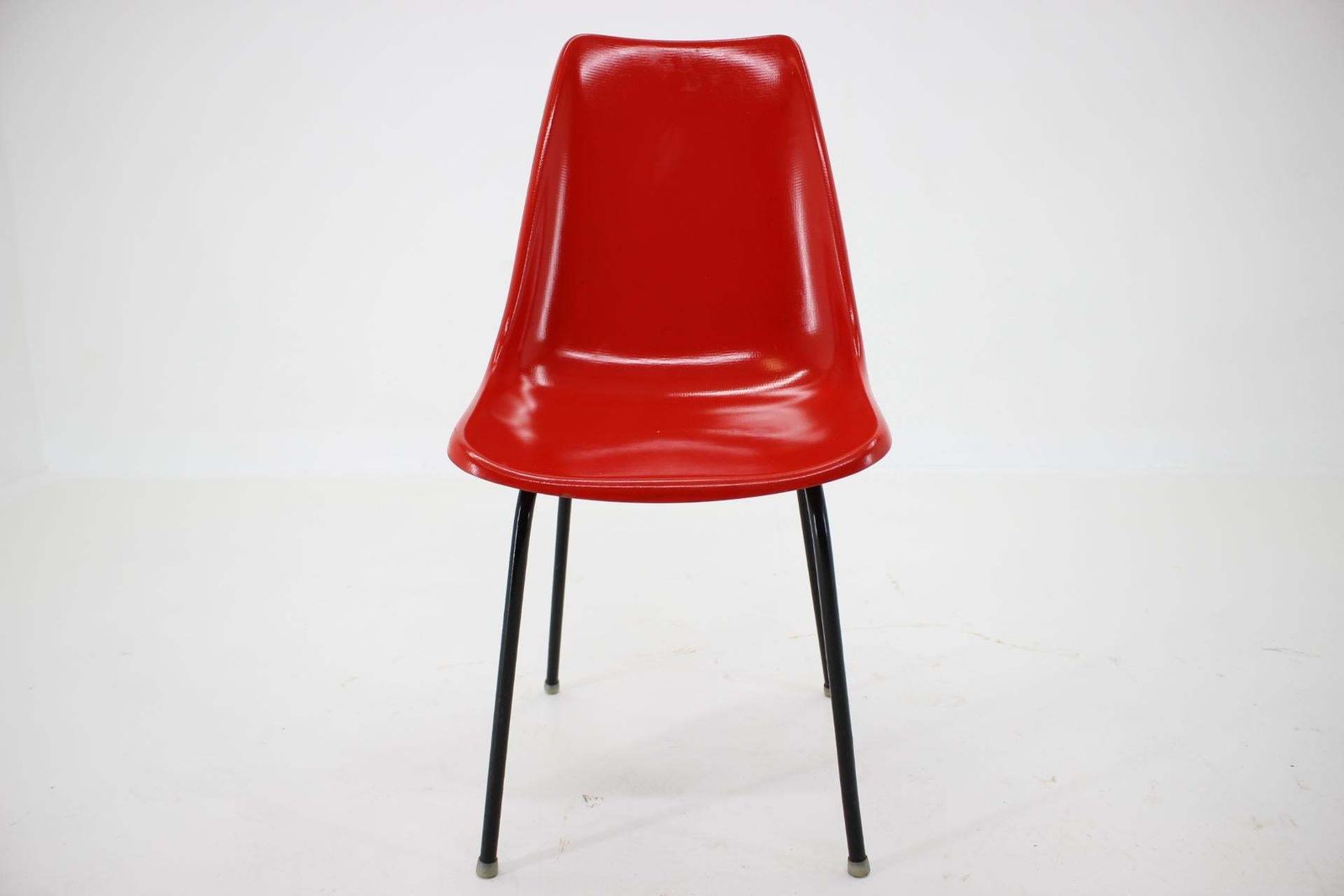 Red Design Fiberglass Dining, Desk Chair / Czechoslovakia, 1960s photo Furniture