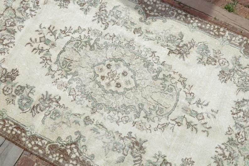 Vintage Rug, Anatolian Rug, Turkish Rug, Decorative Rug, Oushak Rug, Area Rug, Bohemian Rug, Oriental Rug, Handmade Rug photo 350.0