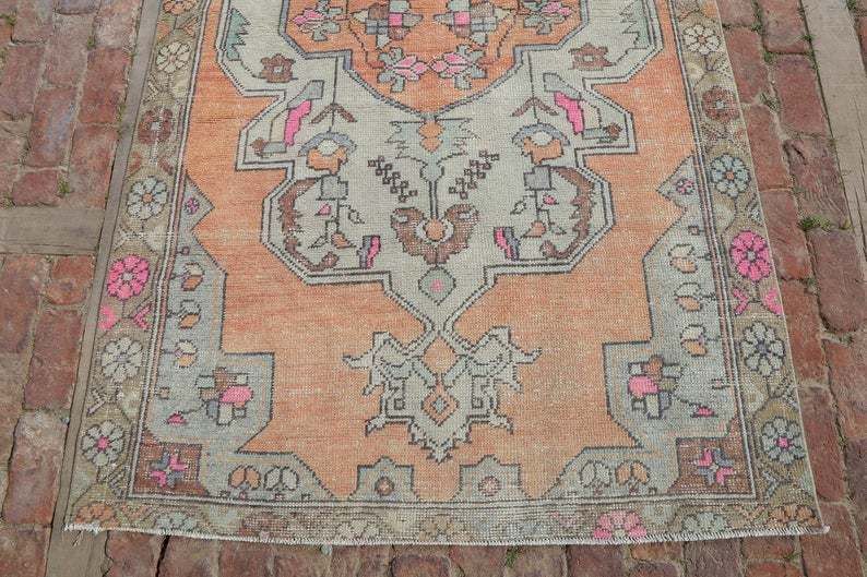 Vintage Rug, Anatolian Rug, Turkish Rug, Oushak Rug, Oriental Rug, Decorative Rug, Area Rug, Handmade Rug, Bohemian Rug photo for sale